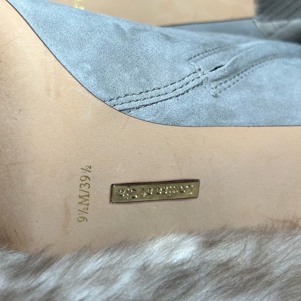 Women’s Size 9.5 Booties Heels Pointed Toe Gray Snake Print Leather Loise et Cie - Picture 16 of 16